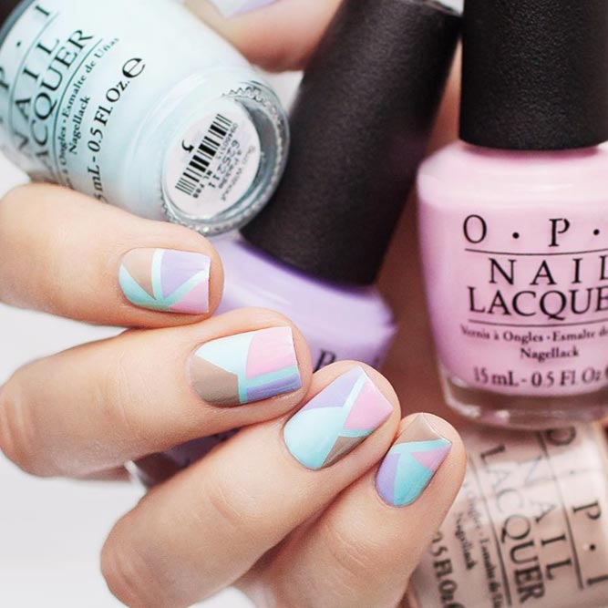 Fancy Nails With Brightly Color Blocking picture 2