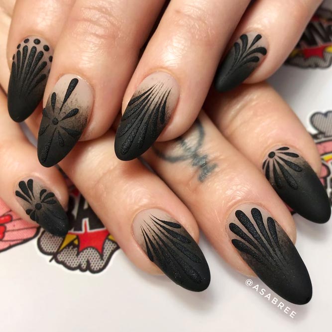 27 Fancy Ways To Rock Matte Black Nails 