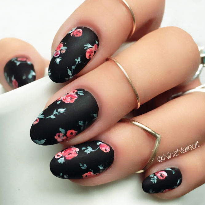 Embellished Flowers on Strict Black Base picture 1