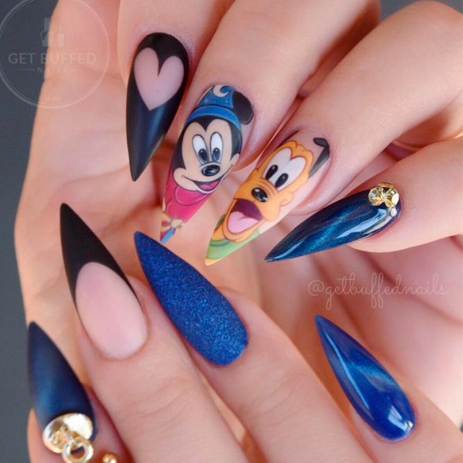 Bright Mickey Mouse Nail Art picture 1