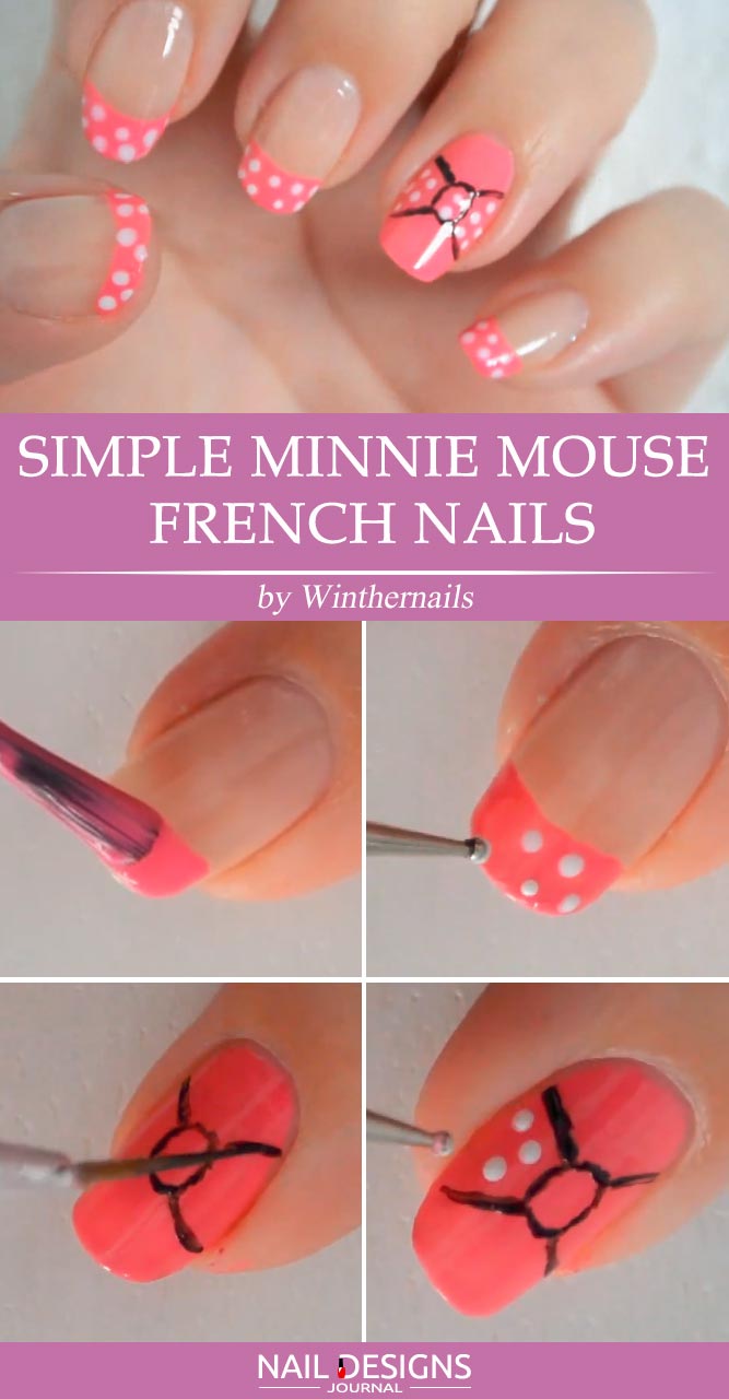 Minnie Mouse French Nails