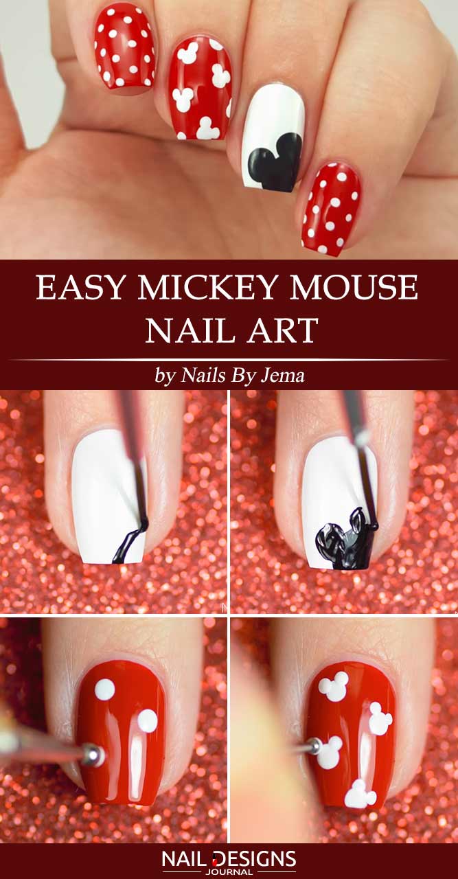 Easy Mickey Mouse Nail Art