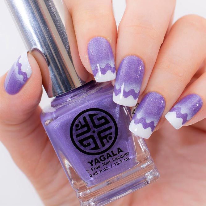 Sweet Purple Wave Pattern With Aeropuffing Art