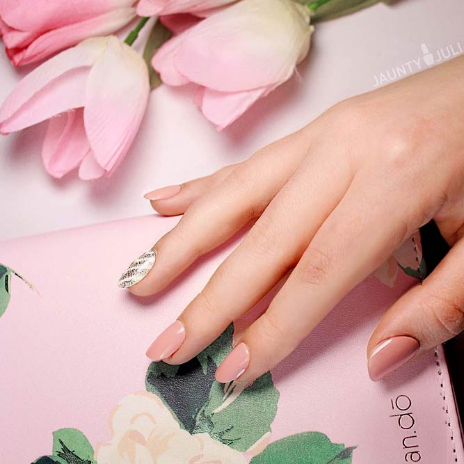 Peach Pastel Colors Nails Designs picture 3