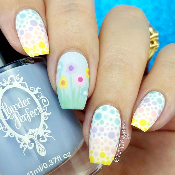 Nails With Polka Dots Rainbow picture3
