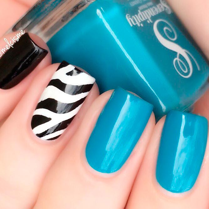 Wild Mood With Zebra Nail Art