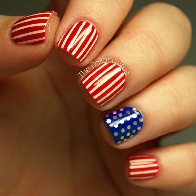 27 Exquisite Memorial Day Nail Designs | NailDesignsJournal.com