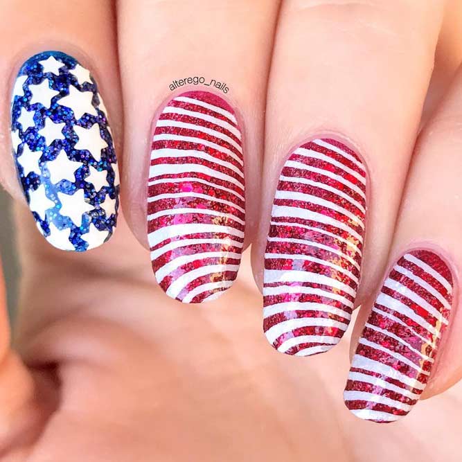 27 Exquisite Memorial Day Nail Designs | NailDesignsJournal.com