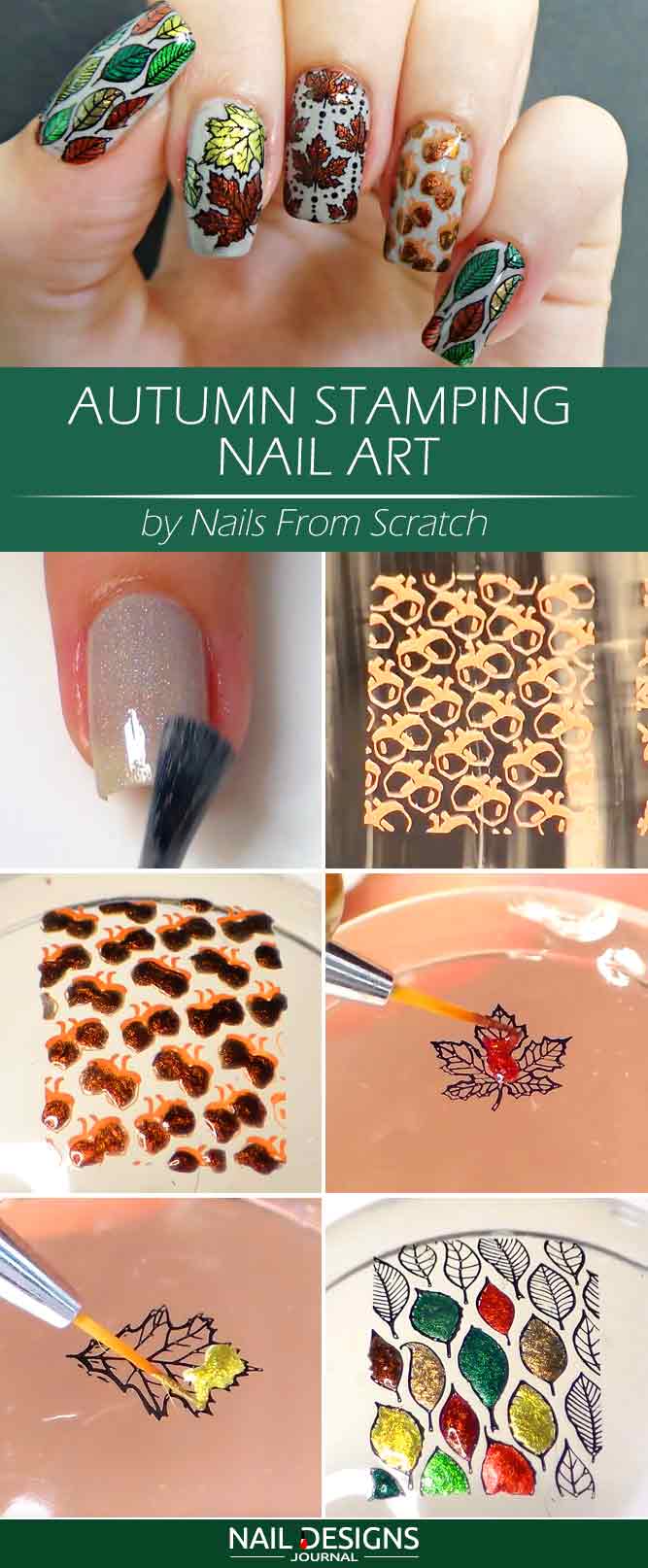 Autumn Stamping Nail Art
