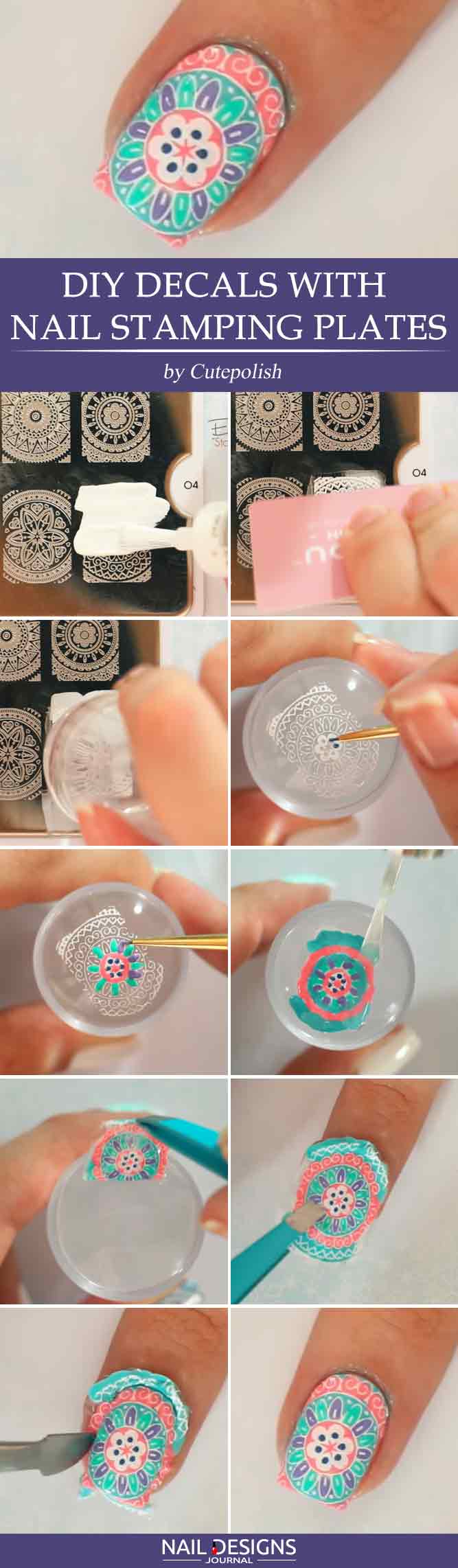 DIY Decals With Nail Stamping Plates
