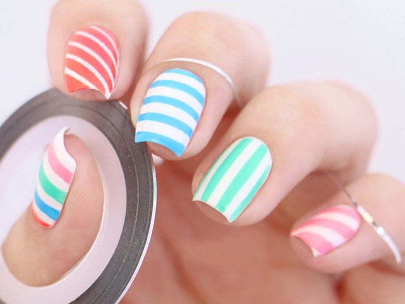 Striped Nail Designs on Pinterest - wide 4