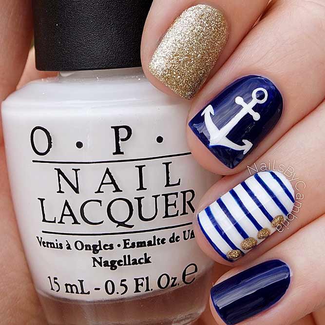 Classic Nautical Nails Art