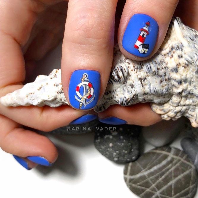 Sweet Matte Art For Short Nails