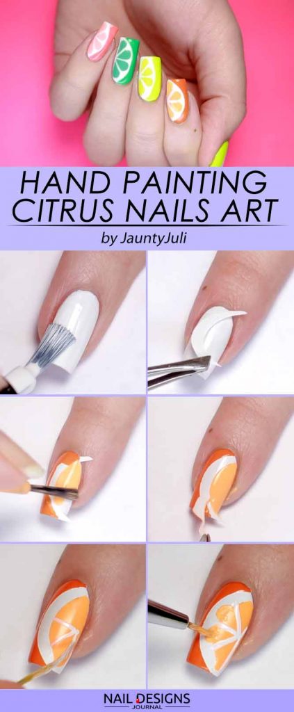 Citrus Fruits Nails Designs and Tutorials - Nail Designs Journal