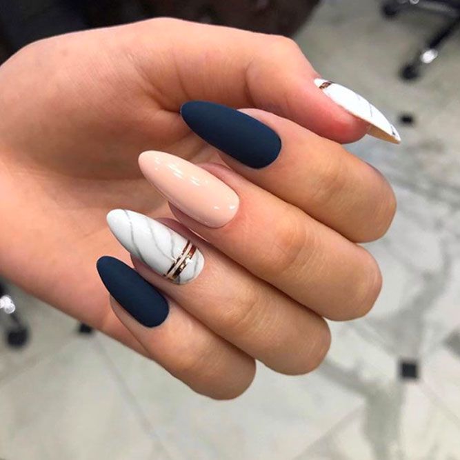 Amazing Dark Navy And Nude Colors