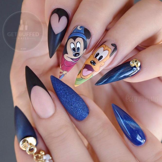 Fantasy Disney Nails #mousenails#mickeynails