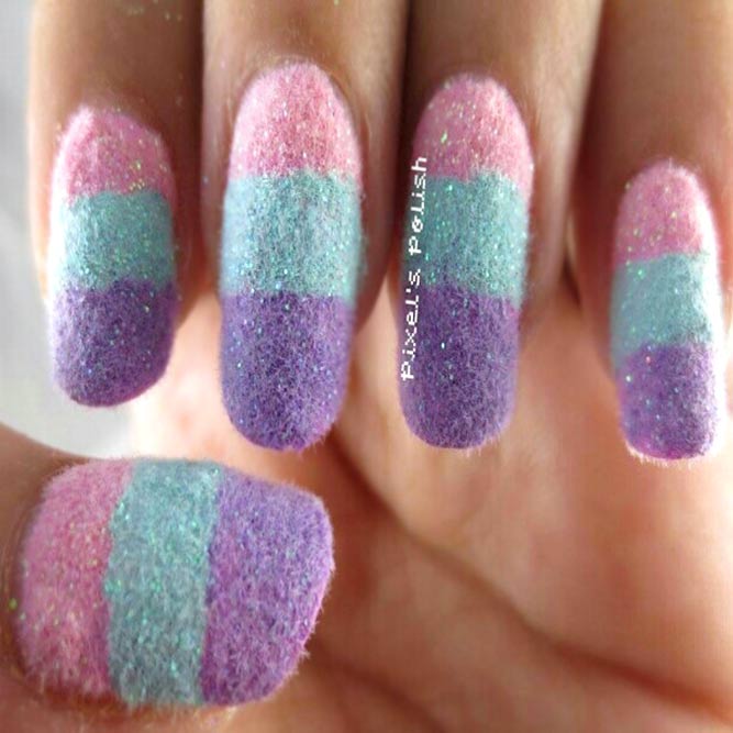 Exquisite Pastel Flocking Powder Ombre