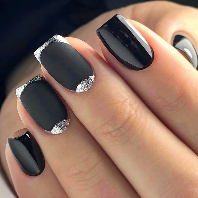 Elegant Dark Shaded Holiday Nails