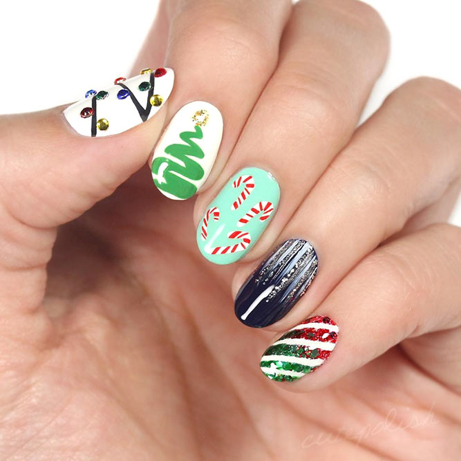 Christmas Holiday Nails Art Ideas