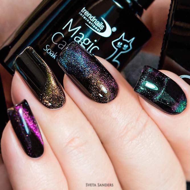 Magical Galaxy Holiday Nail Art