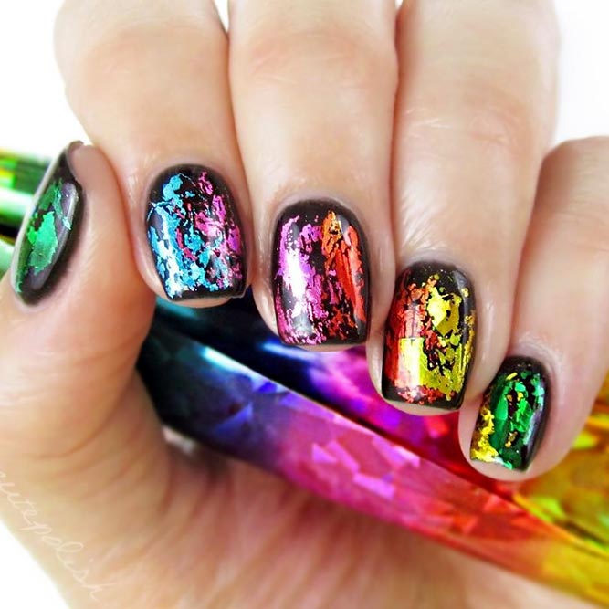 Magical Galaxy Holiday Nail Art