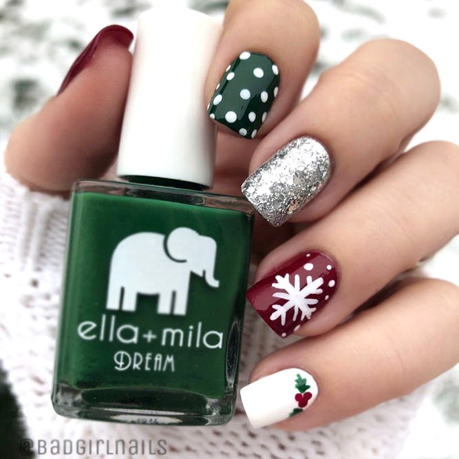 Christmas Holiday Nails Art Ideas