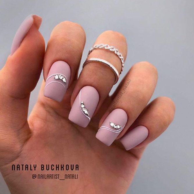 Beauty Matte Nails For Holiday