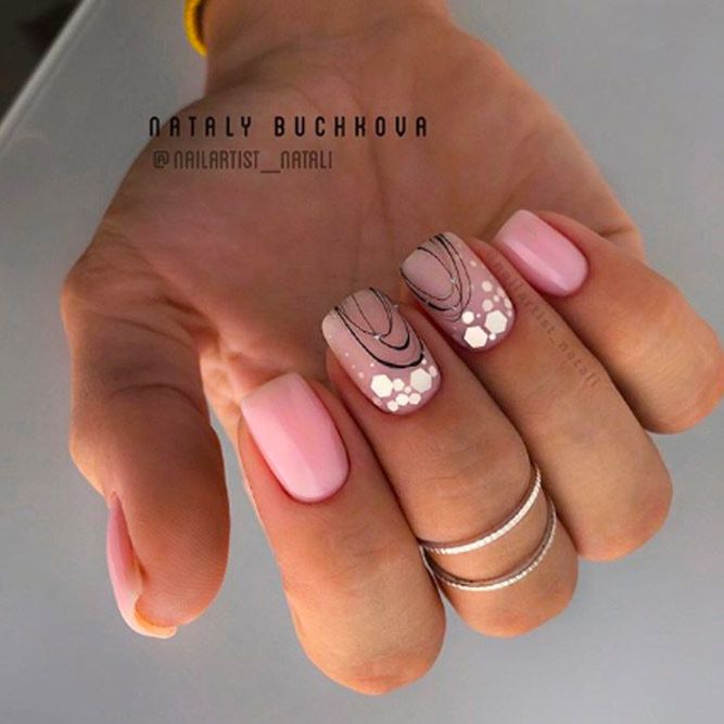 Cute Nude Holiday Nails