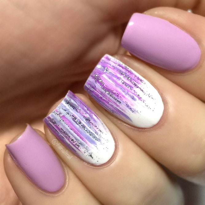 Lilac Waterfall Nails