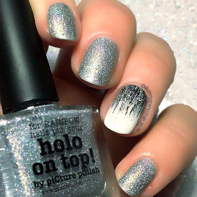 Magnificent Glitter Waterfall Nails