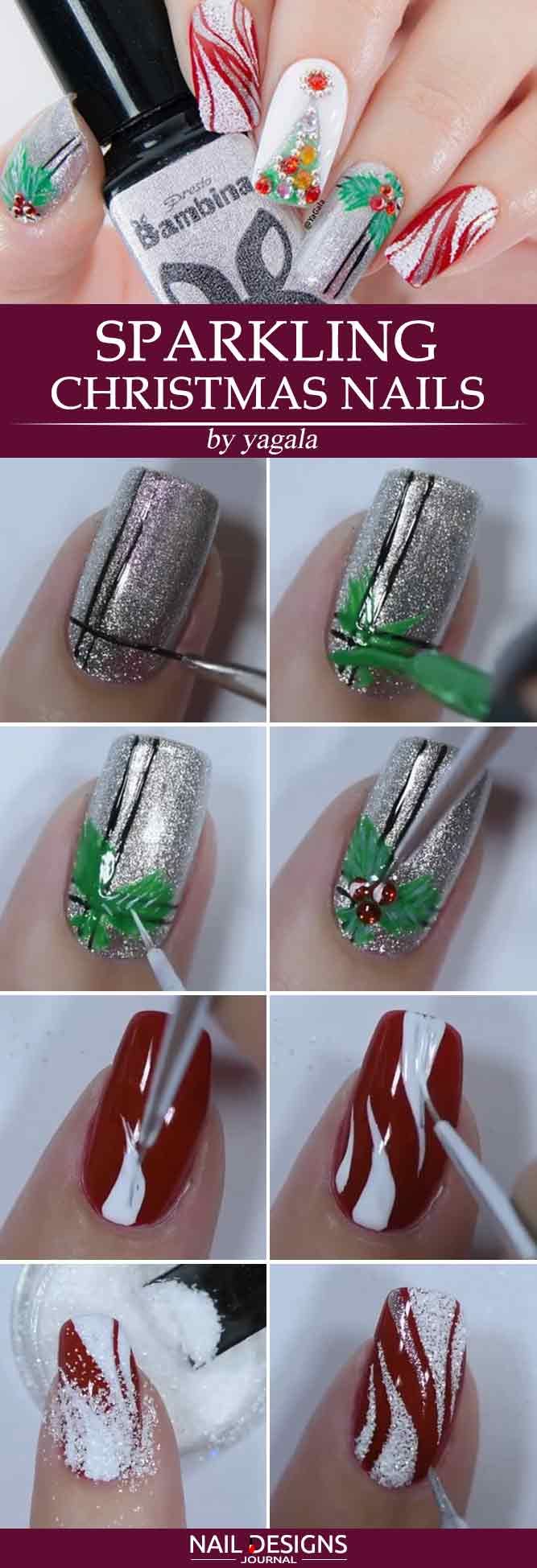 Sparkling Christmas Nails