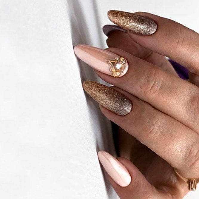 Holiday Nails with Stones