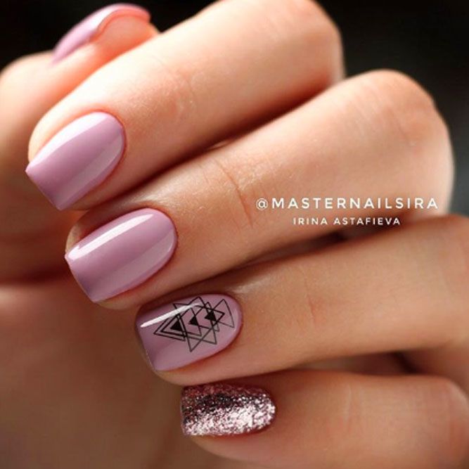 Simple And Pink Glitter Accent