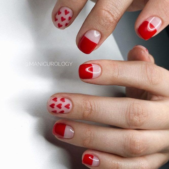 Lovely Hearts Nail Design