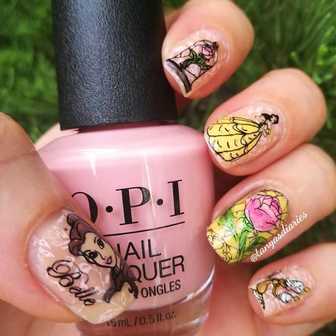 Inspiring Beauty and the Beast Nails