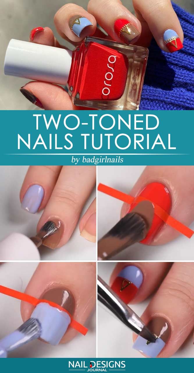 Two-toned Nails Tutorial