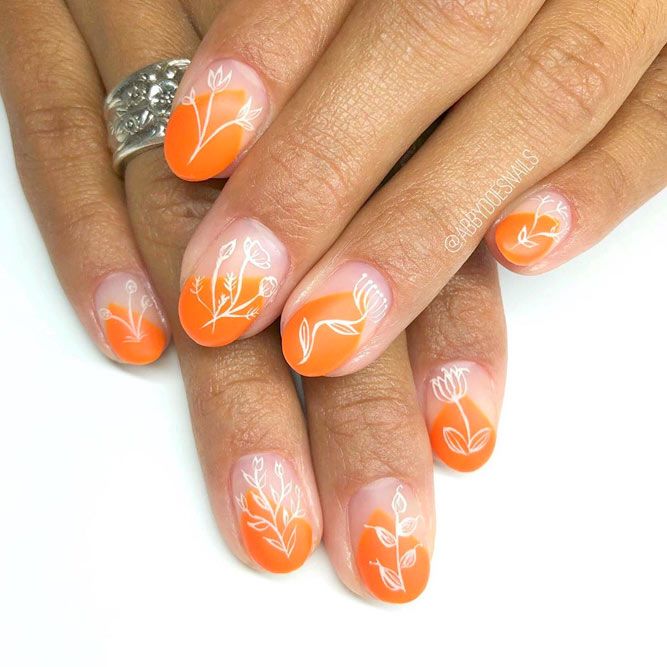 Orange Shades For Spring Nails