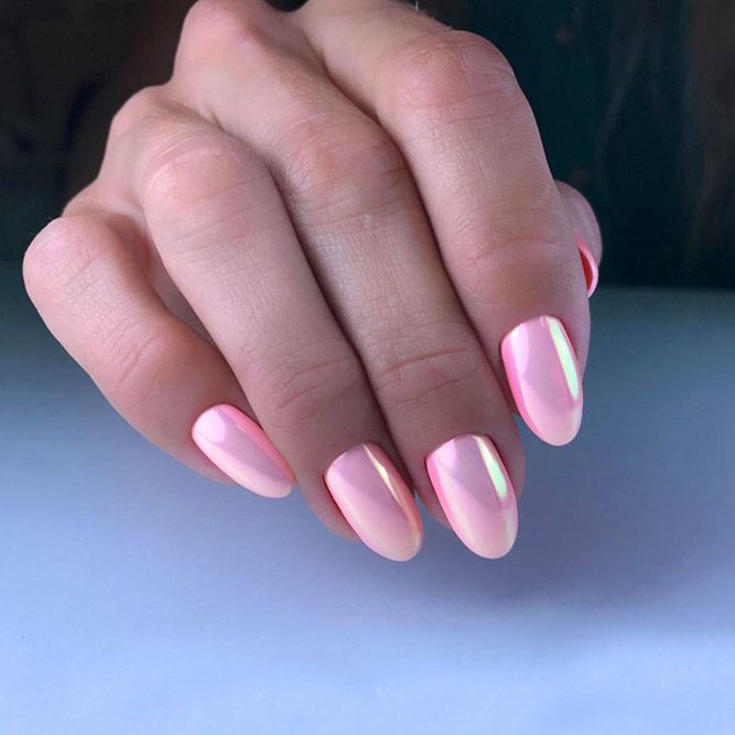 Gentle Mani With Chrome Effect