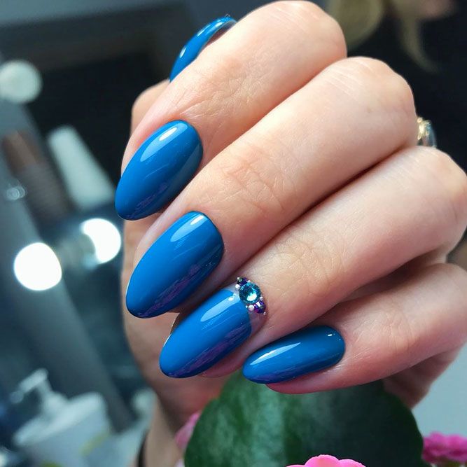 Dusty Blue Summer Nails