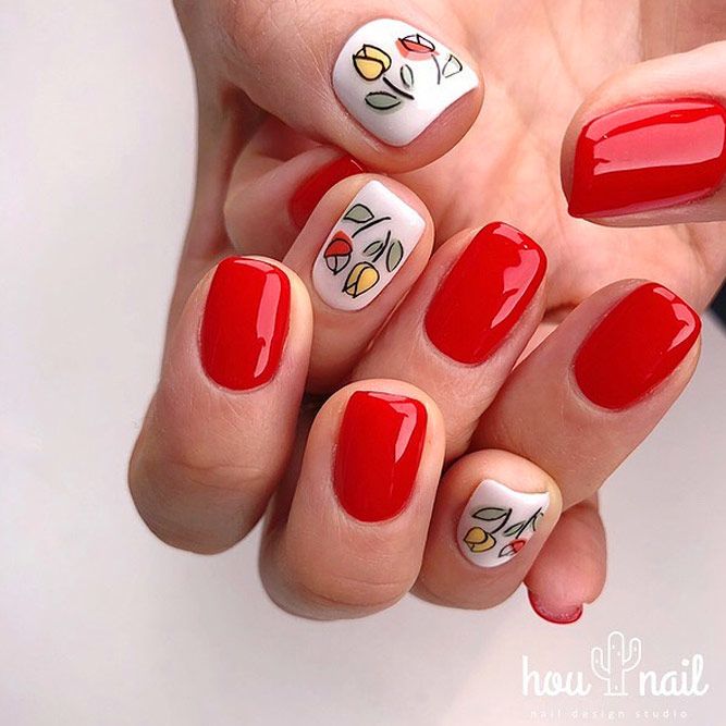 Red Summer Nails Color