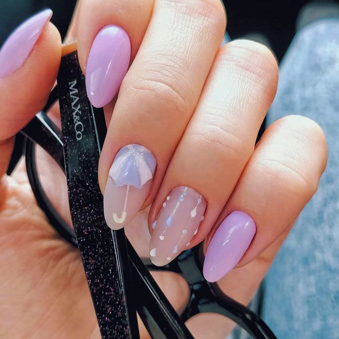 Romantic Summer Lavender Nails