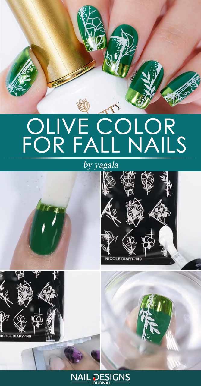 Olive Color For Fall Nails