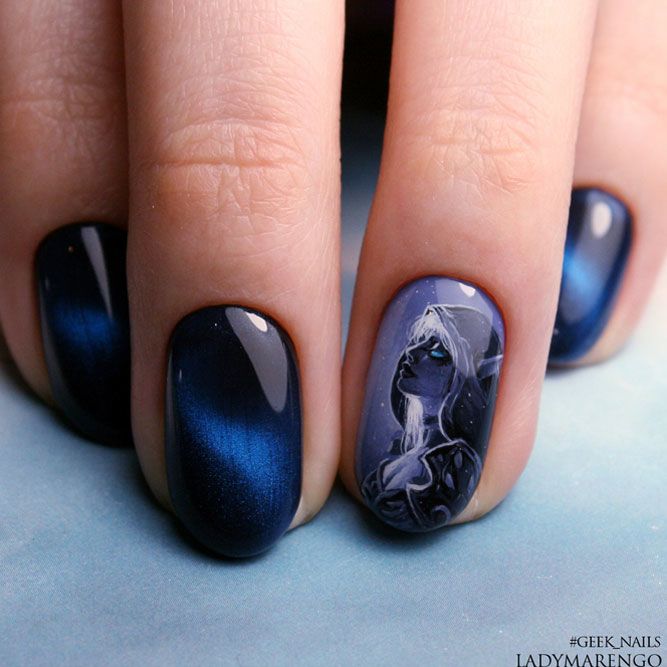 Dark Halloween Nails for Goth Girl