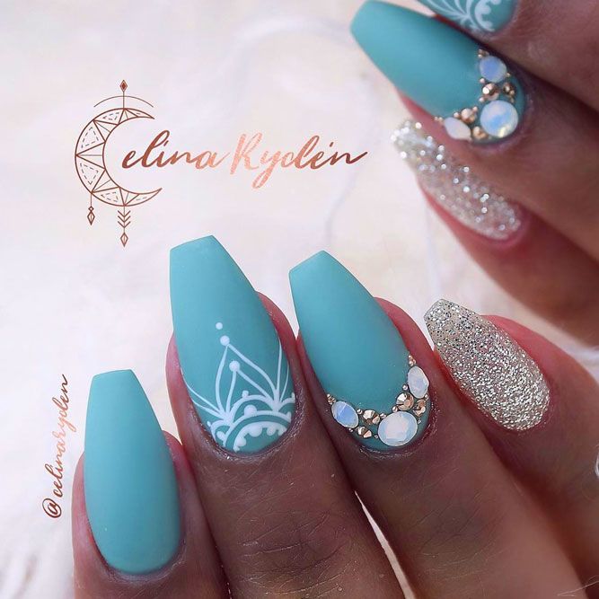 40+ Trendy Short Coffin Nails Design Ideas | NailDesignsJournal.com