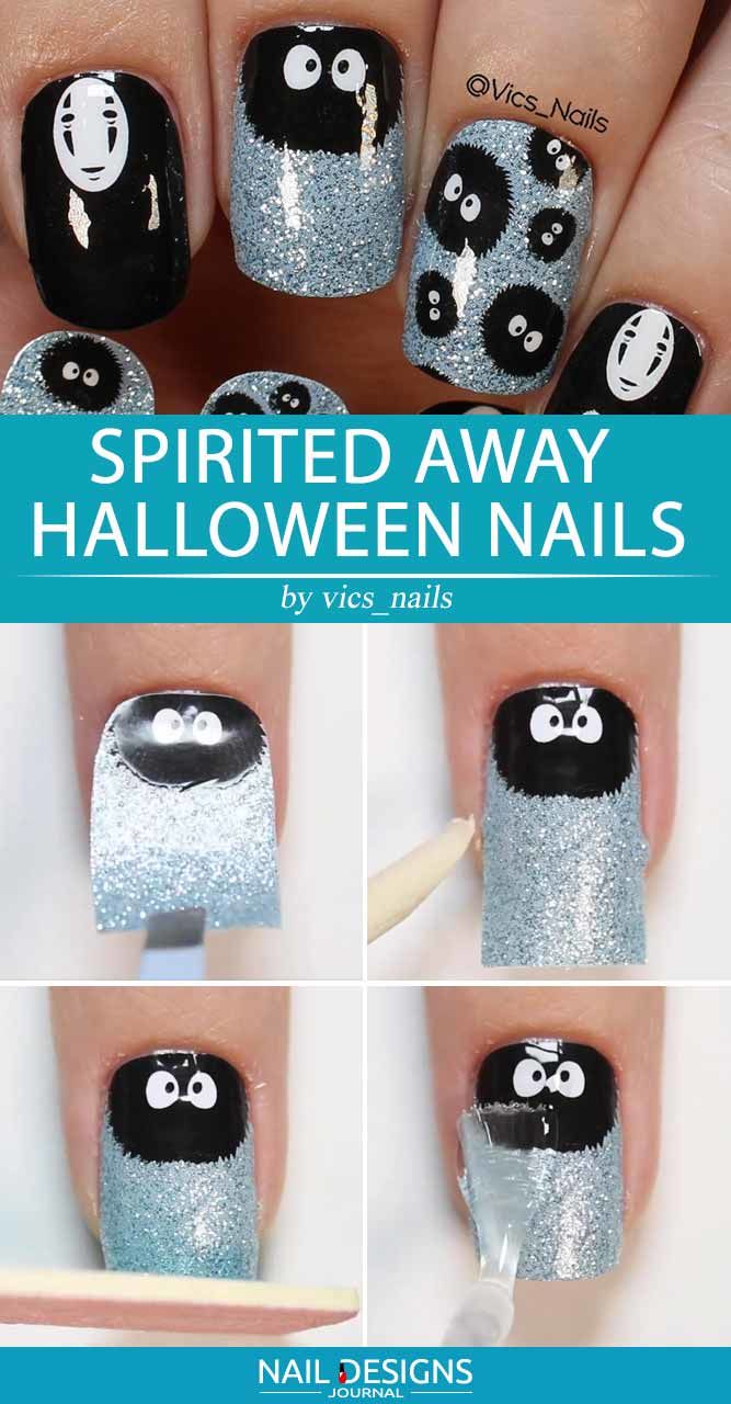 Spirited Away Halloween Nails
