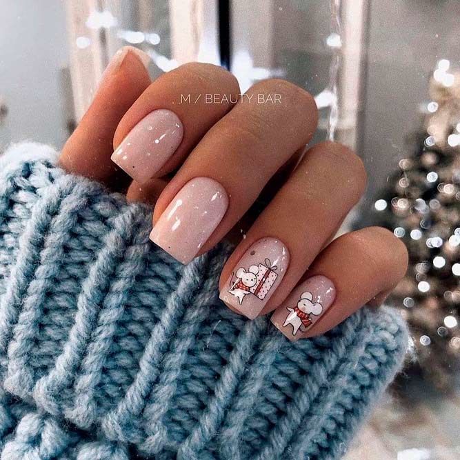 Sweet Christmas Presents Nails Art