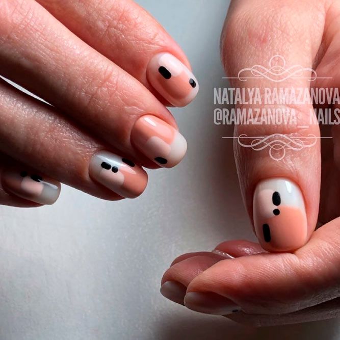 Best Abstract Nude Nails