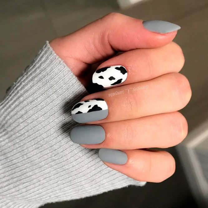 Exclusive Gray Winter Nails