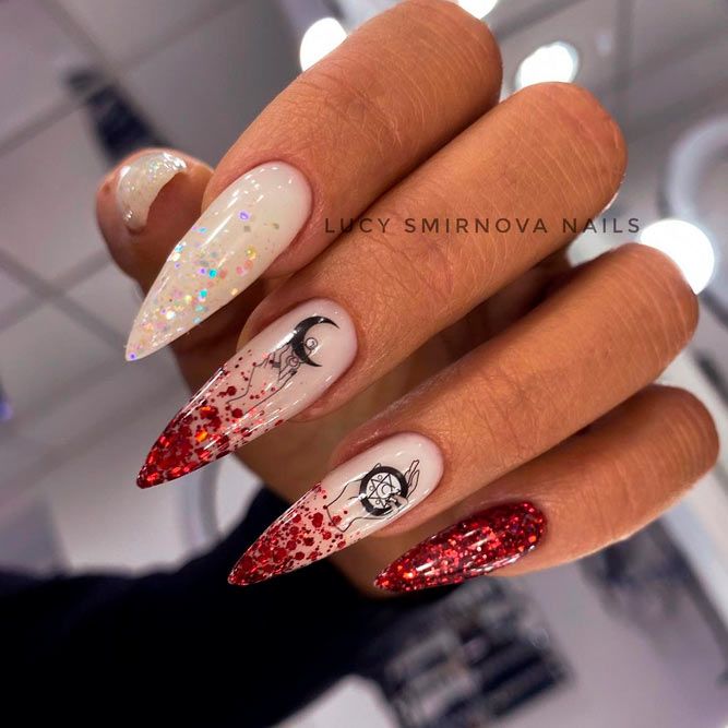 Glitter Gradient Nails Art