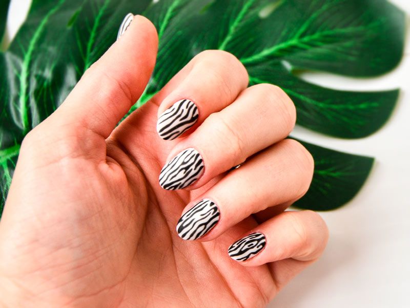 Zebra Print Nails To Let Your Inner Animal Out